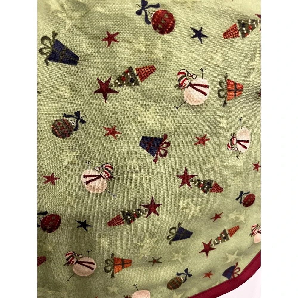 Handmade Christmas Print Apron: Santa Kitchen Apron, Adult XS-XL